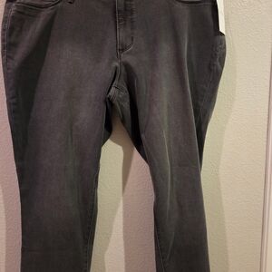 Jessica Simpson Women's Charcoal Relaxed Skinny Stretch Jeans 14W